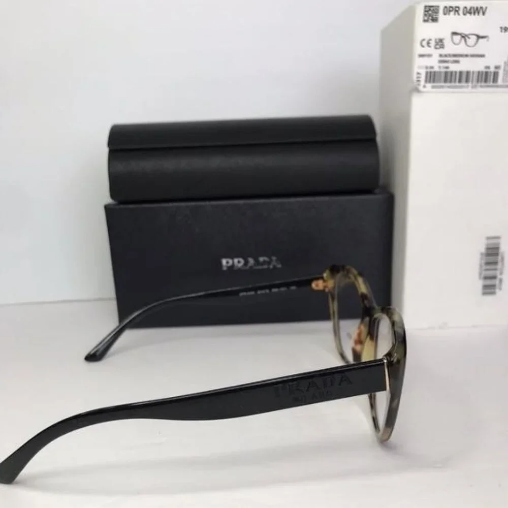 Authentic New PRADAPR 04WV black and medium havana